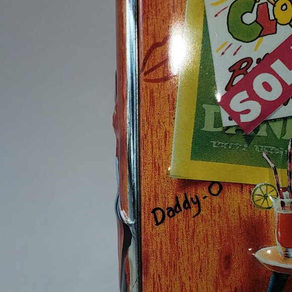 JUKEBOX COIN BANK MADE IN ENGLAND, METAL WARE, EMBOSSED ARTWORK ALL SIDES! - Picture 8 of 10